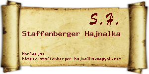 Staffenberger Hajnalka névjegykártya