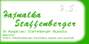 hajnalka staffenberger business card